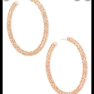 Kendra Scott - Maggie Hoop Earrings In Rose Gold Filigree